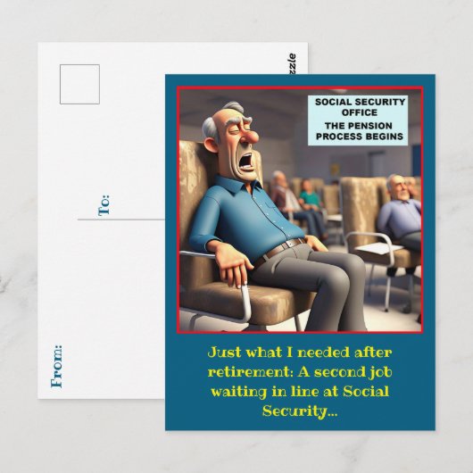 " PENSIOENPROCES " BRIEFKAART (Voorkant / Achterkant)