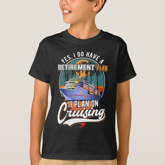 Pensioenregeling cruiseschepen in ruste t-shirt (Voorkant)
