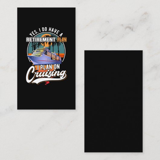 Pensioenregeling cruiseschepen in ruste visitekaartje (Voorkant / Achterkant)