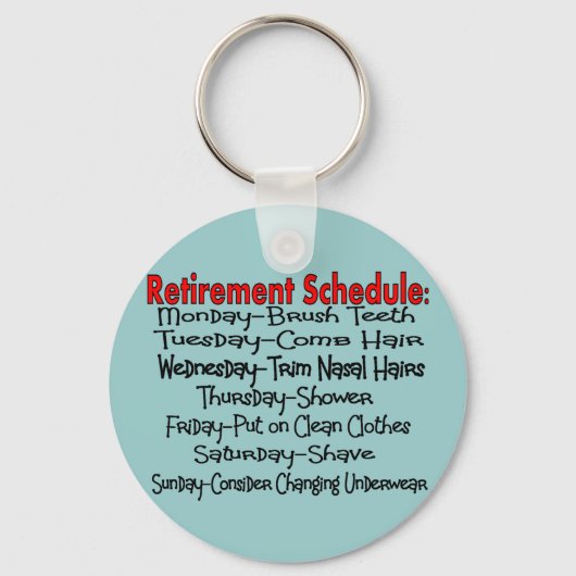 "Pensioenregeling" Funny Gifts Sleutelhanger (Voorkant)