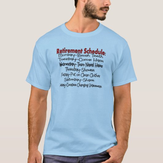 "Pensioenregeling" Funny Gifts T-shirt (Voorkant)