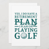 Pensioenregeling Golf Bedankkaart (Voorkant / Achterkant)