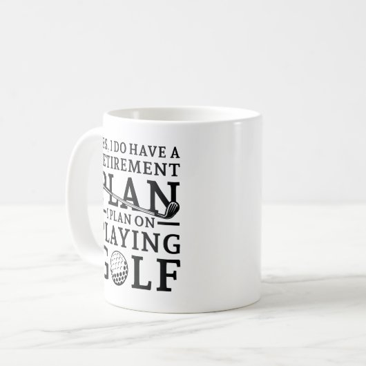 Pensioenregeling Golf Koffiemok (Voorkant links)