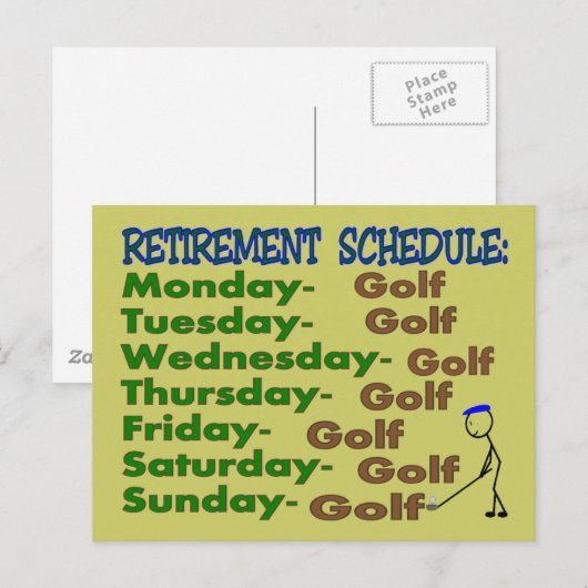 Pensioenregeling GOLFER Briefkaart (Voorkant / Achterkant)