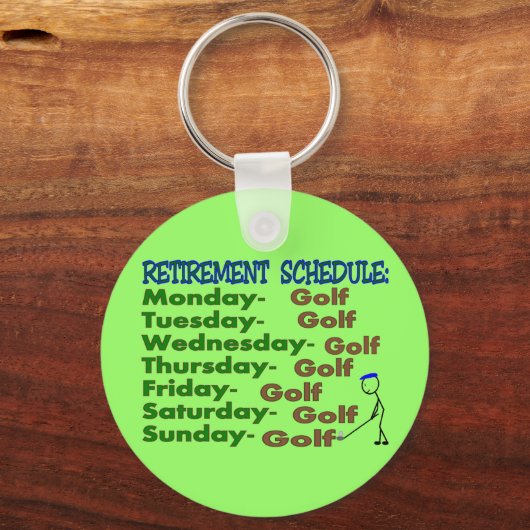 Pensioenregeling GOLFER Sleutelhanger (Voorkant)