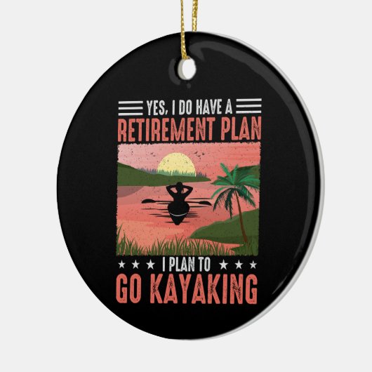 Pensioenregeling Kayaking Keramisch Ornament (Links)