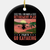 Pensioenregeling Kayaking Keramisch Ornament (Achterkant)