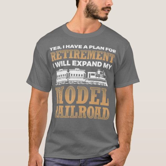 Pensioenregeling Model Spoorwegtreinen Locomotief T-shirt (Voorkant)