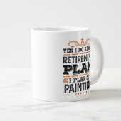 Pensioenregeling Schilderen Gift Funny Grote Koffiekop (Voorkant rechts)