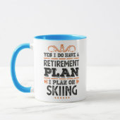 Pensioenregeling Skiing Gift Funny Mok (Links)