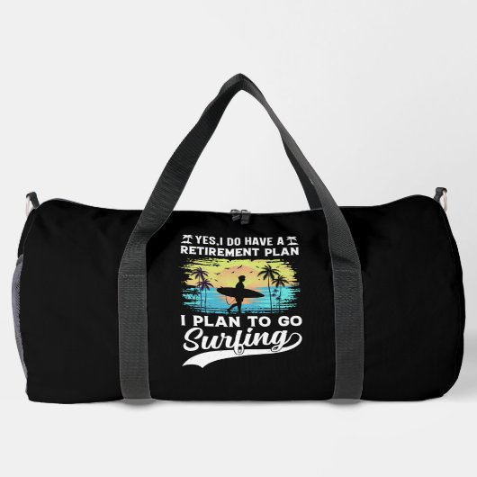 Pensioenregeling: Surfen & Zonsondergangen Plunjezak (Achterkant)