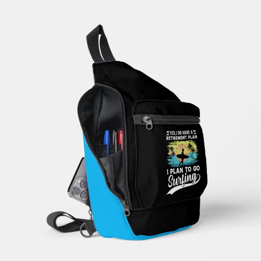Pensioenregeling: Surfen & Zonsondergangen Sling Bag (Open)