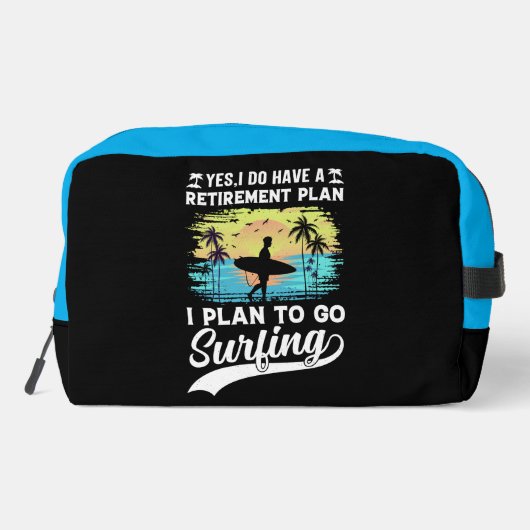 Pensioenregeling: Surfen & Zonsondergangen Toilettasje (Achterkant)
