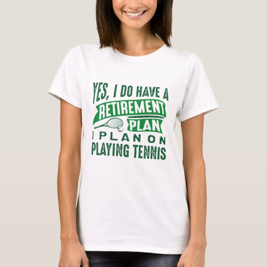 Pensioenregeling Tennis T-shirt (Voorkant)