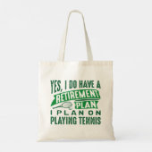 Pensioenregeling Tennis Tote Bag (Achterkant)