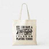 Pensioenregeling Tennis Tote Bag (Achterkant)