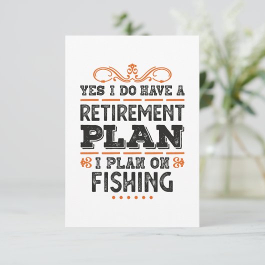 Pensioenregeling Vist Gift Funny Kaart (Staand voorkant)