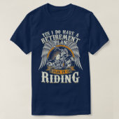 Pensioenregeling voor de routinemotorrijder t-shirt (Design voorkant)