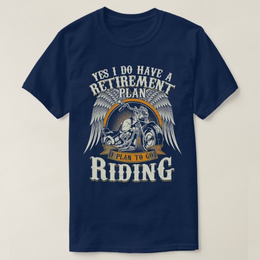 Pensioenregeling voor de routinemotorrijder t-shirt (Design voorkant)