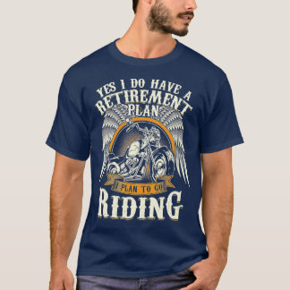 Pensioenregeling voor de routinemotorrijder t-shirt