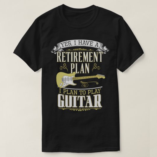 Pensioenregeling voor gitaren t-shirt (Design voorkant)