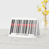 Pensioenstreepjescode met rode laser kaart (Gele Bloem)