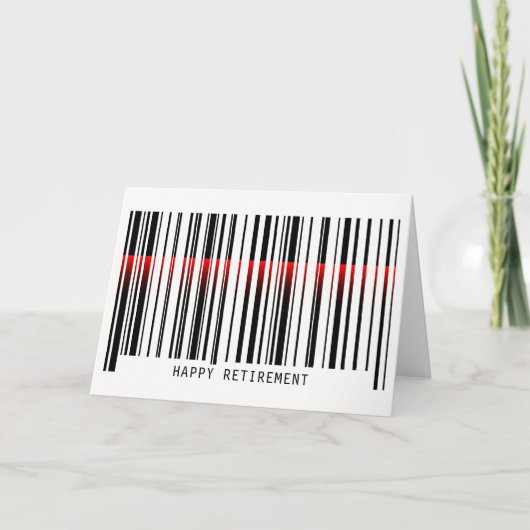 Pensioenstreepjescode met rode laser kaart (Voorkant)