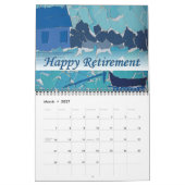 Pensioenuitkering 2016 Art Blue BoatTwo Page Kalender (Mar 2027)