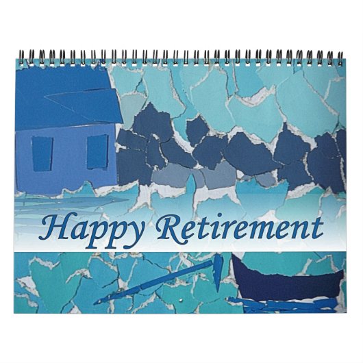Pensioenuitkering 2016 Art Blue BoatTwo Page Kalender (Hoes)