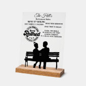 Pensioenuitkering Acryl Bord (Hoek)