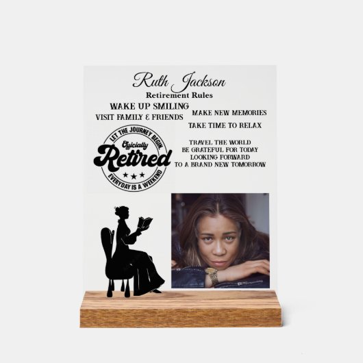 Pensioenuitkering Acryl Bord (Voorkant)