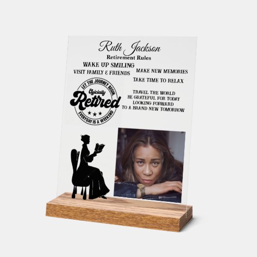 Pensioenuitkering Acryl Bord (Hoek)