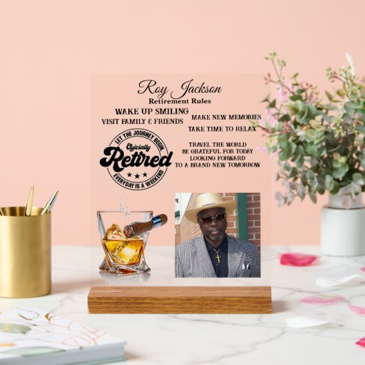 Pensioenuitkering Acryl Bord (Huwelijk)