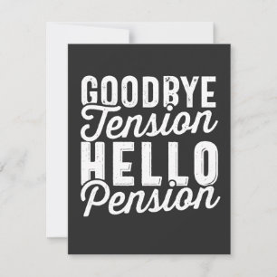 Pensioenuitkering, afscheid Hallo Pensioen Bedankkaart