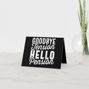 Pensioenuitkering, afscheid Hallo Pensioen Notitiekaartje