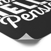 Pensioenuitkering, afscheid Hallo Pensioen Poster (Hoek)