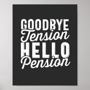 Pensioenuitkering, afscheid Hallo Pensioen Poster