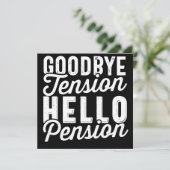 Pensioenuitkering, afscheid Hallo Pensioen Save The Date (Staand voorkant)