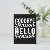 Pensioenuitkering, afscheid Hallo Pensioen Save The Date (Staand voorkant)