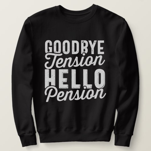 Pensioenuitkering, afscheid Hallo Pensioen Trui (Design voorkant)