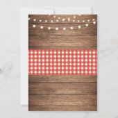 Pensioenuitkering Birthday Red Gingham Chalk Invit Kaart (Achterkant)