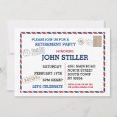 Pensioenuitkering Briefkaart Post Card Red Blue (Voorkant)