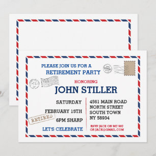 Pensioenuitkering Briefkaart Post Card Red Blue