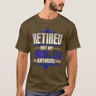 Pensioenuitkering Funny Cop Kantoor van politie in T-shirt