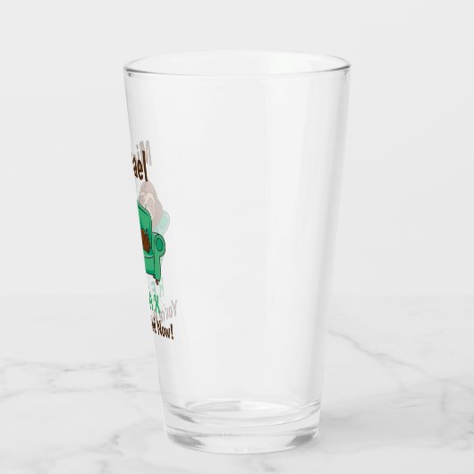 Pensioenuitkering Funny Lazy Sloth Beer Pint Glas (Links)