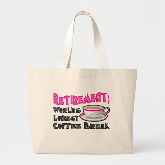 Pensioenuitkering (roze) grote tote bag (Voorkant)