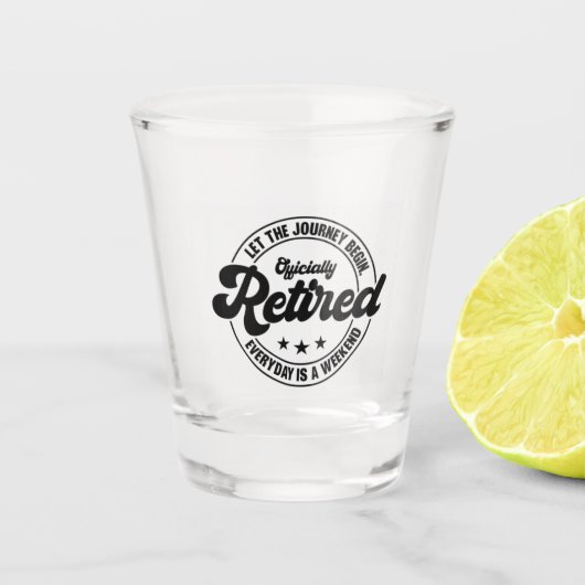 Pensioenuitkering Shot Glas (Voorkant)