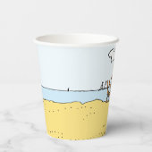 Pensioenuitkering | Snoopy & Woodstock op het stra Papieren Bekers (Achterkant)