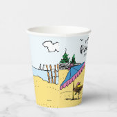 Pensioenuitkering | Snoopy & Woodstock op het stra Papieren Bekers (Rechts)