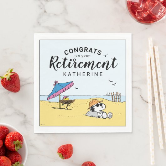 Pensioenuitkering | Snoopy & Woodstock op het stra Servet (Insitu)